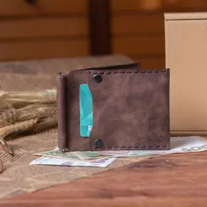 Luxe Lederen Bankbiljettenhouder | Handgemaakt & Slank