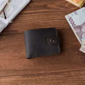 Chocolate Leather Snap Wallet | Handmade Leather