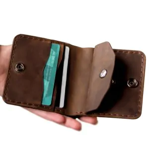 Two-Tone Leather Bifold Wallet | Handmade