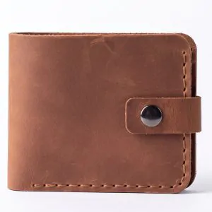 Cognac Leather Bifold Wallet | Handmade Leather