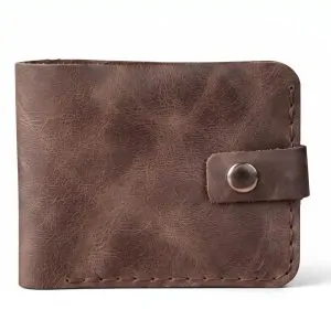 Ash Brown Leather Bifold Wallet | Handmade Leather