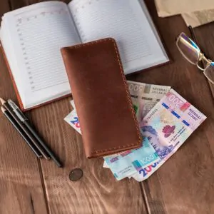 Cognac Leather Long Wallet | Handmade Horizontal Organizer