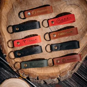 Premium Leather Car Keyring Handmade